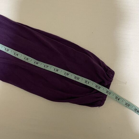 Y2K Purple Babydoll ruched long sleeve bodycon Dress M Whimsigoth Witchy Grunge - Picture 5 of 6